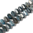 Apatite Graduated Center Drill Faceted Points Size 15x20-15x28mm 15.5'' Strand