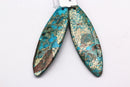 blue sea sediment jasper pendant oval