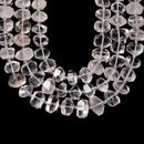 clear quartz faceted nugget chunk beads