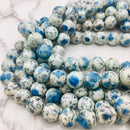 natural k smooth round beads
