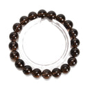 Natural Smoky Quartz Smooth Round Beaded Bracelet Size 8mm 10mm 7.5'' Length