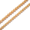 Gold Fresh Water Akoya Pearl Round Beads Size 6-7mm 7-8mm 15.5'' Strand