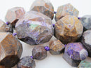 purple jasper graduated faceted nugget chunk beads