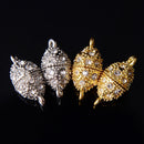 silver gold plated strong magnetic rhinestone clasps oval