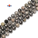 Natural Silk Stone Web Jasper Faceted Rubik's Cube Beads Size 8-9mm 15.5''Strand