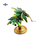 Cloisonne Christmas Tree Ornament Palm Trees Decoration 3x4"