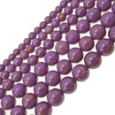 purple phosphosiderite smooth round beads