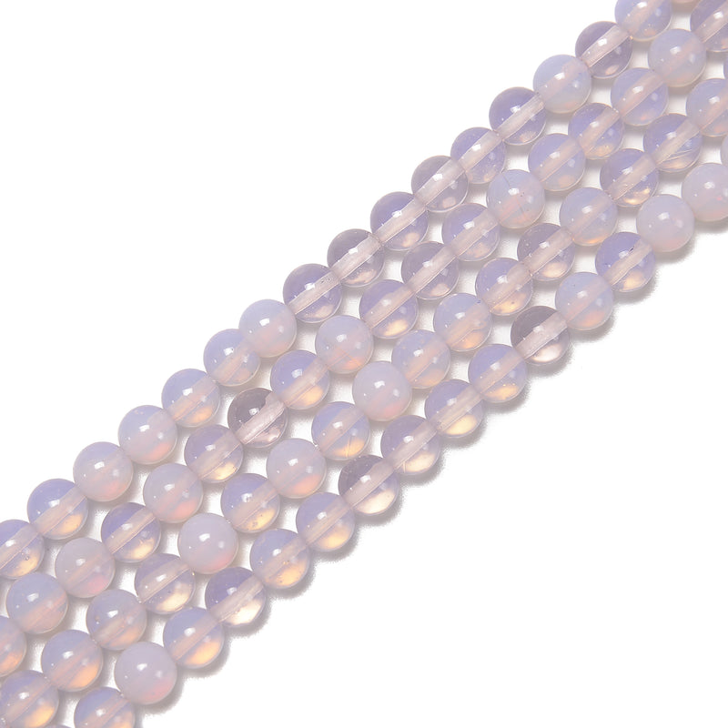 Pink Opalite Smooth Round Beads Size 6mm 8mm 10mm 15.5'' Strand