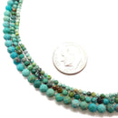 Natural Turquoise Faceted Round Beads 2mm 3mm 4mm 15.5" Strand