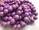 natural phosphosiderite smooth round beads