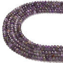 Natural Amethyst Faceted Rondelle Beads Size 3x5mm 3.5x5mm 15.5'' Strand