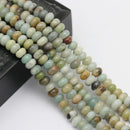 large hole amazonite smooth rondelle beads