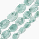 Iridescent Dark Green Moonstone Flat Slab Slice Size 25x35mm 35x40mm 15.5" Strd