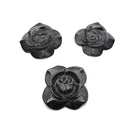 Hand Carved Black Jade flower Pendant Size Approx 40mm Sold Per Piece
