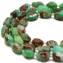 Chrysoprase Faceted Nugget Chunk Beads Approx 15x20mm 15.5" Strand