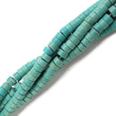 blue green howlite turquoise Heishi Rondelle Discs beads 