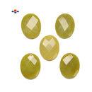 Natural Green Jade Faceted Oval Shape Pendant Size 39x50mm Sold Per Piece
