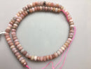 natural pink opal faceted rondelle beads 