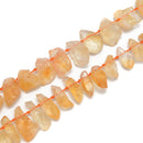 Citrine Rough Nugget Chunks Top Drill Points Beads Approx 15x20mm 15.5" Strand