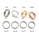 Four Sizes Hematite Band Ring Basic Ring Flat Ring 4 Pcs Per Bag Sale by Bag