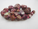 red jasper graduatedfaceted nugget chunk beads