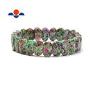 synthetic ruby zoisite faceted oval bracelet bangle