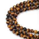 Yellow Tiger's Eye Faceted Round Beads 4mm 6mm 8mm 10mm 12mm 15.5" Strand