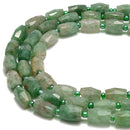 Green Strawberry Quartz Faceted Barrel Cylinder Beads 10x14mm 15.5" Strand