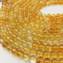 citrine colored quartz smooth round beads