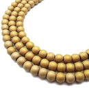 2.0mm Hole Gold Hematite Matte Round Beads 8mm 15.5" Strand