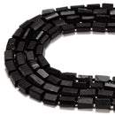 Natural Shungite Matte Cylinder Tube Beads Size 8x12mm 15.5'' Strand