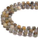 Natural Labradorite Rubik's Cube Beads Size 8mm 15.5'' Strand
