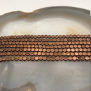 Copper Plated Hematite Smooth Flat Coin Beads 6mm 8mm 15" Strand