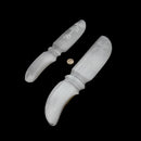 Natural Selenite Crystal Carved Om Symbol Knife Clearing Energy Sword 2x9"Inches