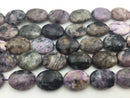 natural charoite smooth oval beads