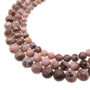 rhodochrosite smooth round beads