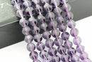 purple crystal glass faceted round beads