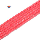 Pink Bamboo Coral Faceted Round Beads Size 2mm 3mm 4mm 15.5'' Strand