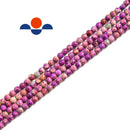purple sea sediment jasper smooth round beads
