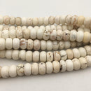 large hole white turquoise beads smooth rondelle beads