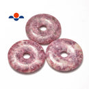 lepidolite donut circle pendant