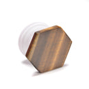 Tiger Eye Mobile Phone Grip Popsocket Hexagon Shape Size 2''
