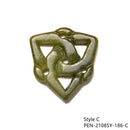 Yellow & Dark Green & Black Jade Hand Carved Pendant Six Styles Sold Per Piece