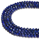Natural Lapis Faceted Star Cut Beads Size 5mm 6mm 15.5'' Strand
