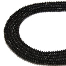 natural black tourmaline faceted rondelle Discs beads