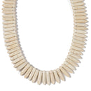 White Howlite Turquoise Spike Point Beads Size 5x20mm 15.5'' Strand