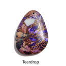 Purple Sea Sediment Jasper Pendant Teardrop or Irregular Shape Approx 30x40mm