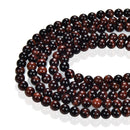 2.0mm  Hole Red Tiger Eye Smooth Round Beads 6mm 8mm 10mm 15.5" Strand