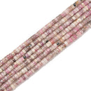 Natural Pink Tourmaline & Lepidolite Heishi Disc Beads Size 2x4mm 15.5'' Strand