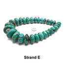 Natural Genuine Turquoise Jumbo Graduated Rondelle Beads 20-35mm 15.5" Strand EF